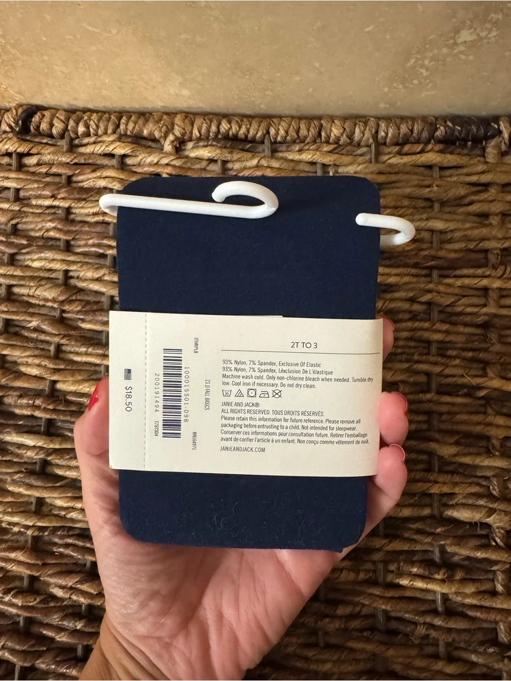 NWT Janie and Jack Navy Tights
